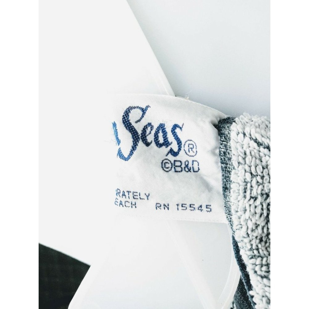 Vintage Beach Towel Surf Palm Trees Ocean Classic Car Chevy Bel Air Seven Seas - Picture 6 of 10